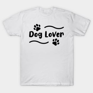 Dog Lover - Black Text T-Shirt